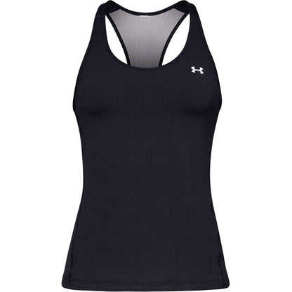 Black - Front - Under Armour Womens-Ladies HeatGear Lightweight Tank Top