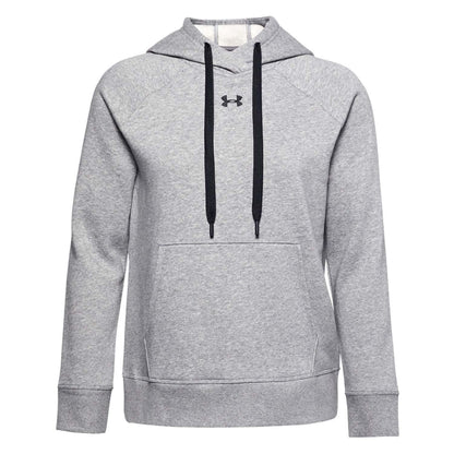 Grey - Front - Under Armour Womens-Ladies Rival HB Fleece Hoodie