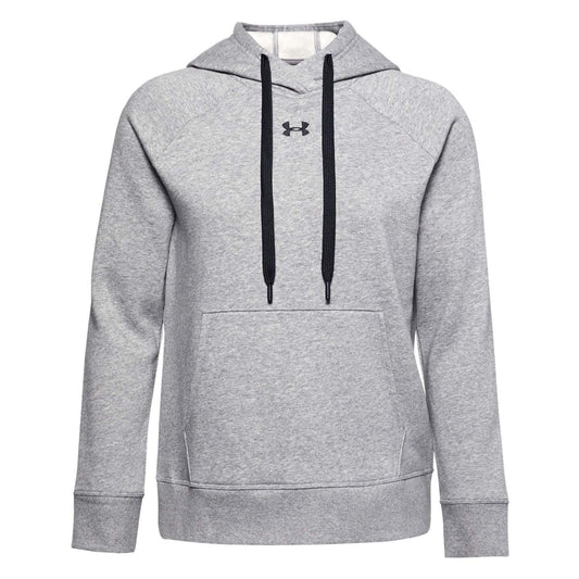 Grey - Front - Under Armour Womens-Ladies Rival HB Fleece Hoodie