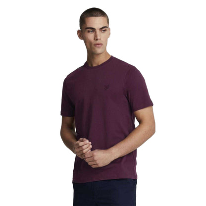 Red - Lifestyle - Lyle & Scott Mens Tonal Eagle Crew Neck T-Shirt
