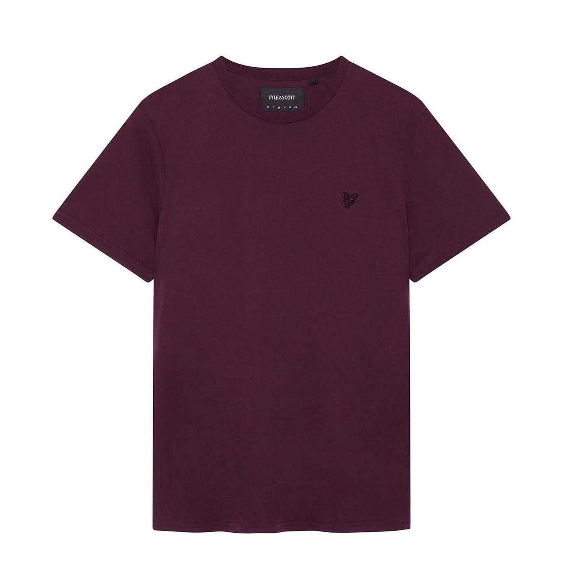 Red - Front - Lyle & Scott Mens Tonal Eagle Crew Neck T-Shirt
