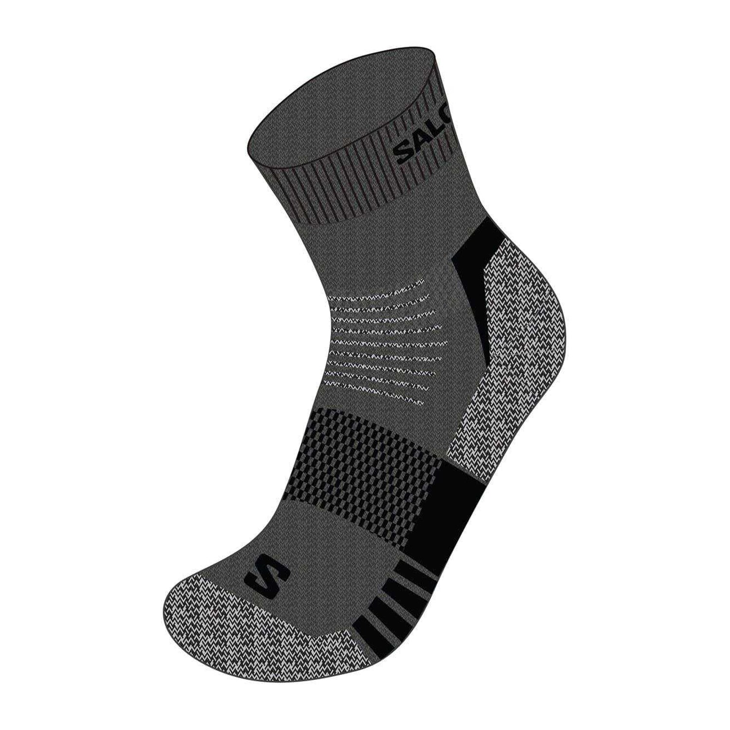 Black-Grey - Back - Salomon Unisex Adult Merino Wool Socks (Pack of 2)