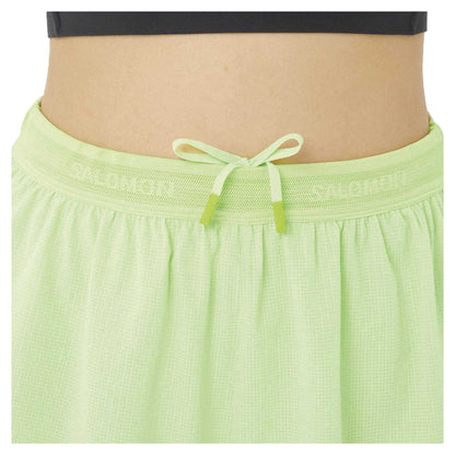 Lime - Side - Salomon Womens-Ladies Sense Aero 3 Casual Shorts