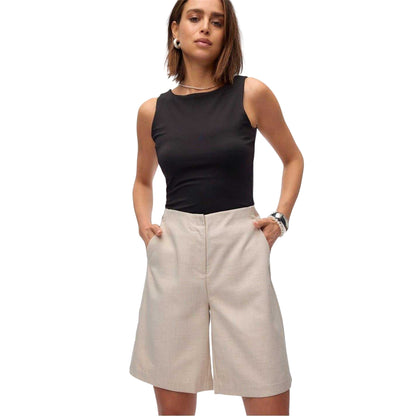 Silver - Back - Vero Moda Womens-Ladies Nancy Plain Shorts