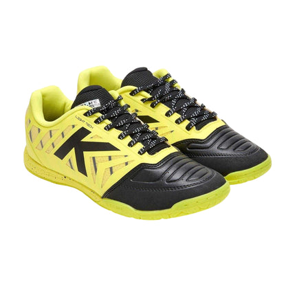 Lime-Black - Back - Kelme Mens All In Black Flat Trainers