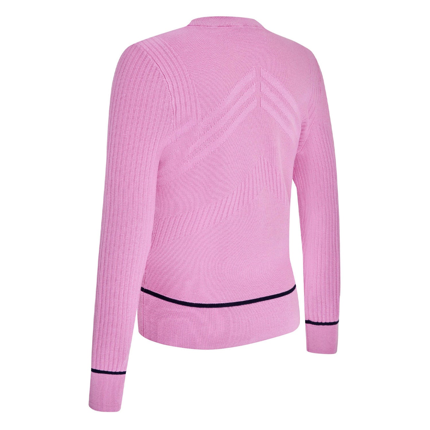 Orchid - Back - Callaway Womens-Ladies Chevron Ribbed Slim Sweater Top