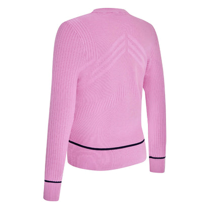 Orchid - Back - Callaway Womens-Ladies Chevron Ribbed Slim Sweater Top