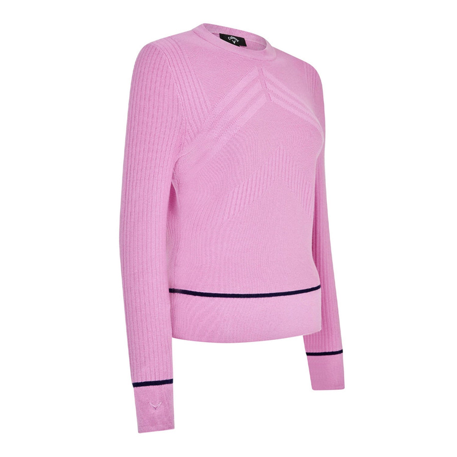 Orchid - Front - Callaway Womens-Ladies Chevron Ribbed Slim Sweater Top
