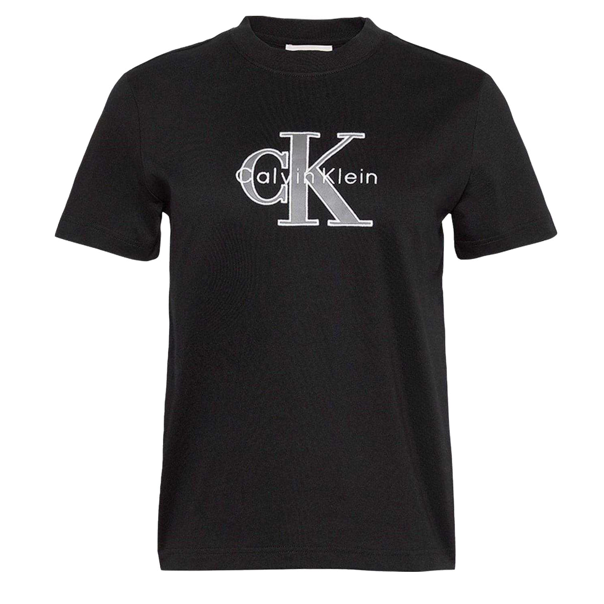 Black - Front - Calvin Klein Womens-Ladies Hero Mono Cotton T-Shirt