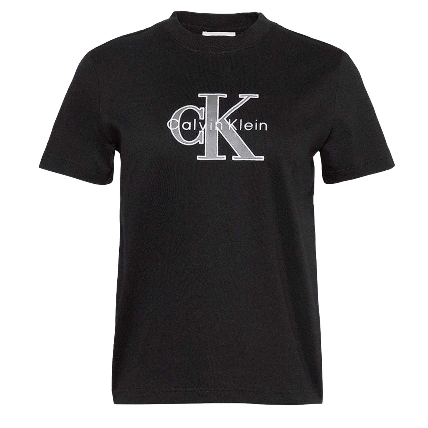 Black - Front - Calvin Klein Womens-Ladies Hero Mono Cotton T-Shirt