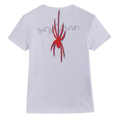 White-Red - Back - Spider-Man Childrens-Kids Graphic Short-Sleeved T-Shirt