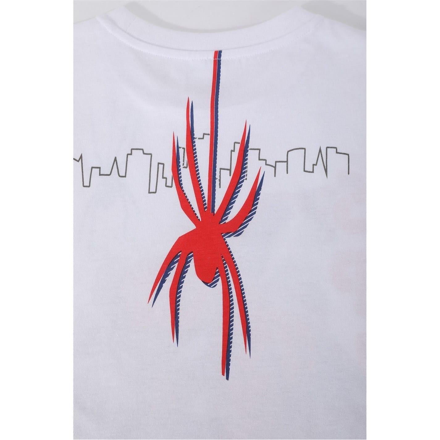 White-Red - Lifestyle - Spider-Man Childrens-Kids Graphic Short-Sleeved T-Shirt