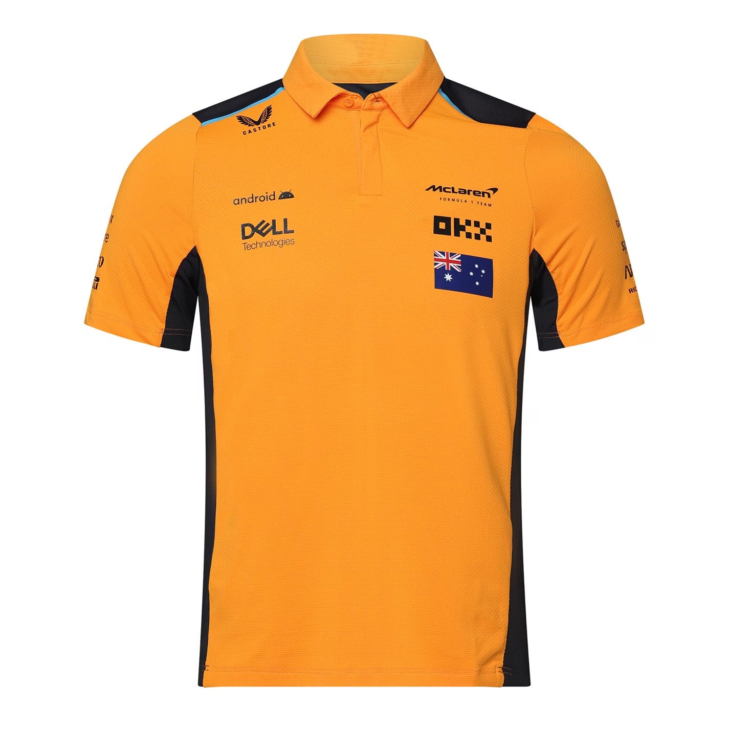 Phantom-Autumn Glory - Front - Castore Childrens-Kids Piastri McLaren F1 Regular Polo Shirt