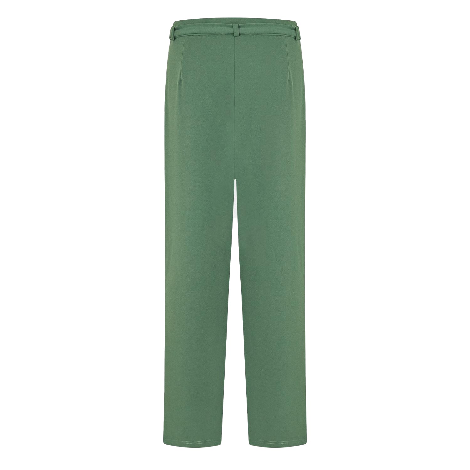 Duck Green - Back - Vila Womens-Ladies Viclva Plain Tie Belt Straight Trousers