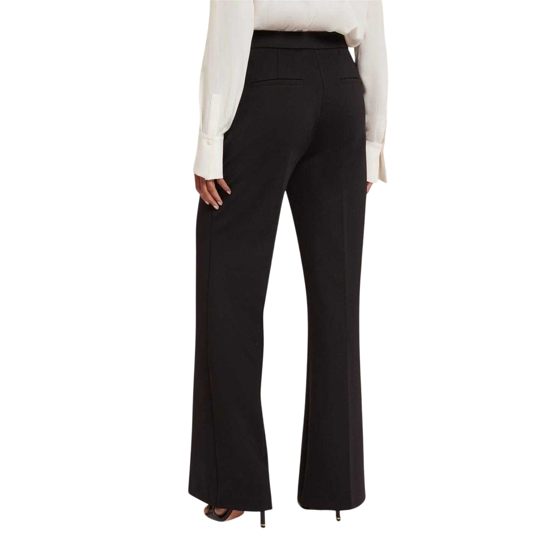 Black - Back - Ted Baker Womens-Ladies Flared Wide Leg Trousers