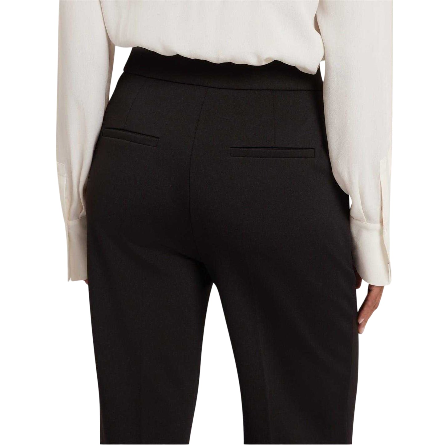 Black - Side - Ted Baker Womens-Ladies Flared Wide Leg Trousers
