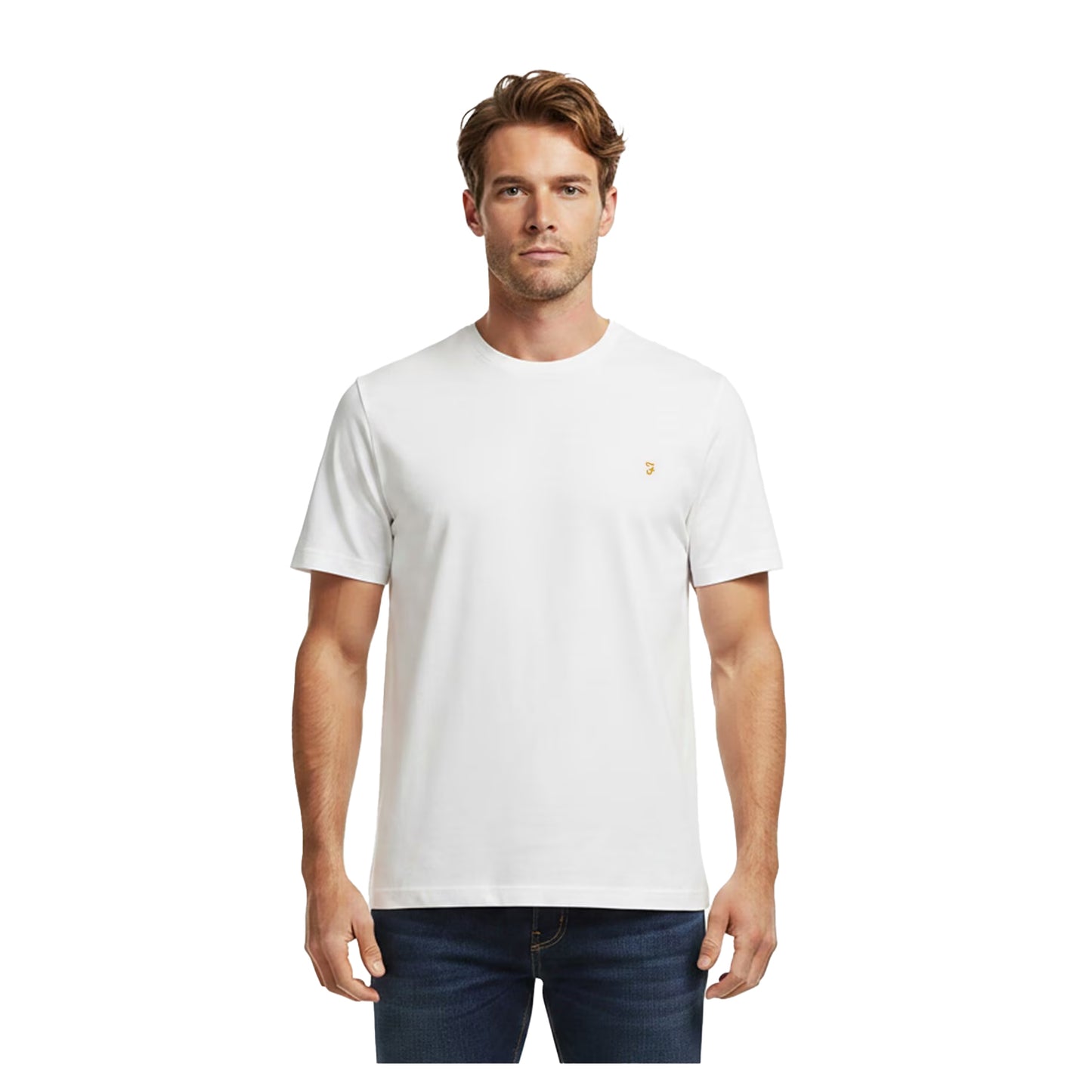 White - Lifestyle - Farah Mens Harrow Short-Sleeved T-Shirt