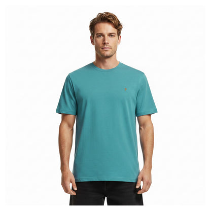 Aqua Green - Side - Farah Mens Harrow Short-Sleeved T-Shirt