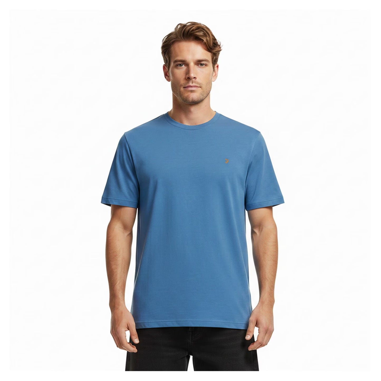 Blue - Lifestyle - Farah Mens Harrow Short-Sleeved T-Shirt