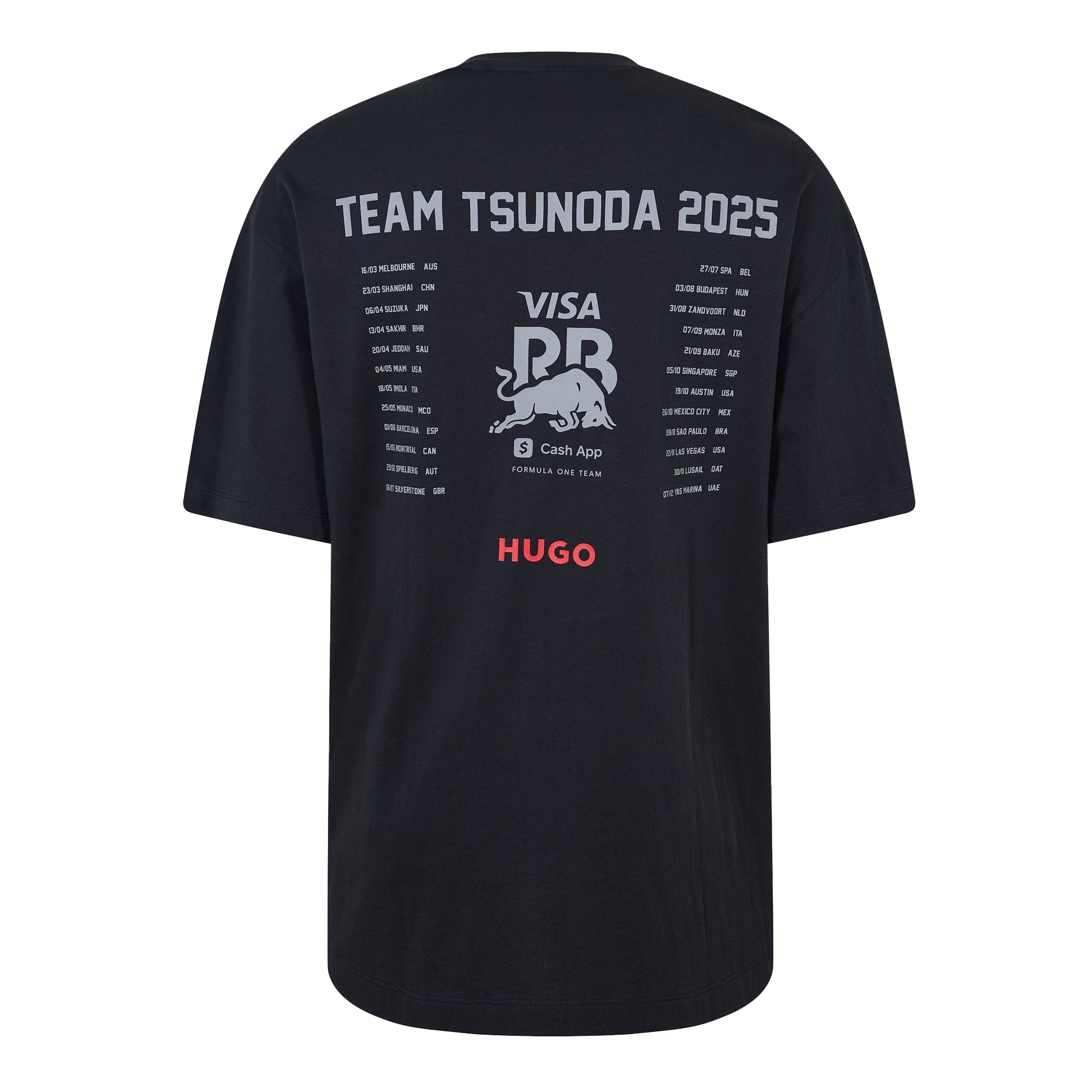 Black - Back - Hugo Mens Yuki Tsunoda Graphic Print T-Shirt