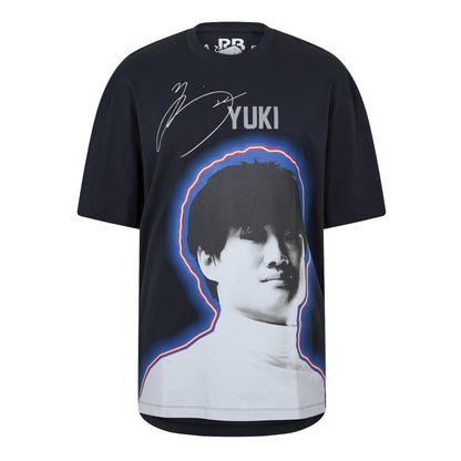 Black - Front - Hugo Mens Yuki Tsunoda Graphic Print T-Shirt