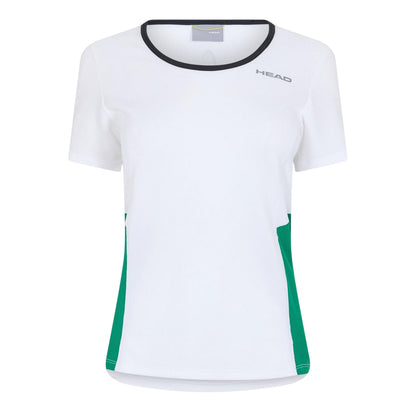 White-Green - Back - Head Womens-Ladies Technical T-Shirt