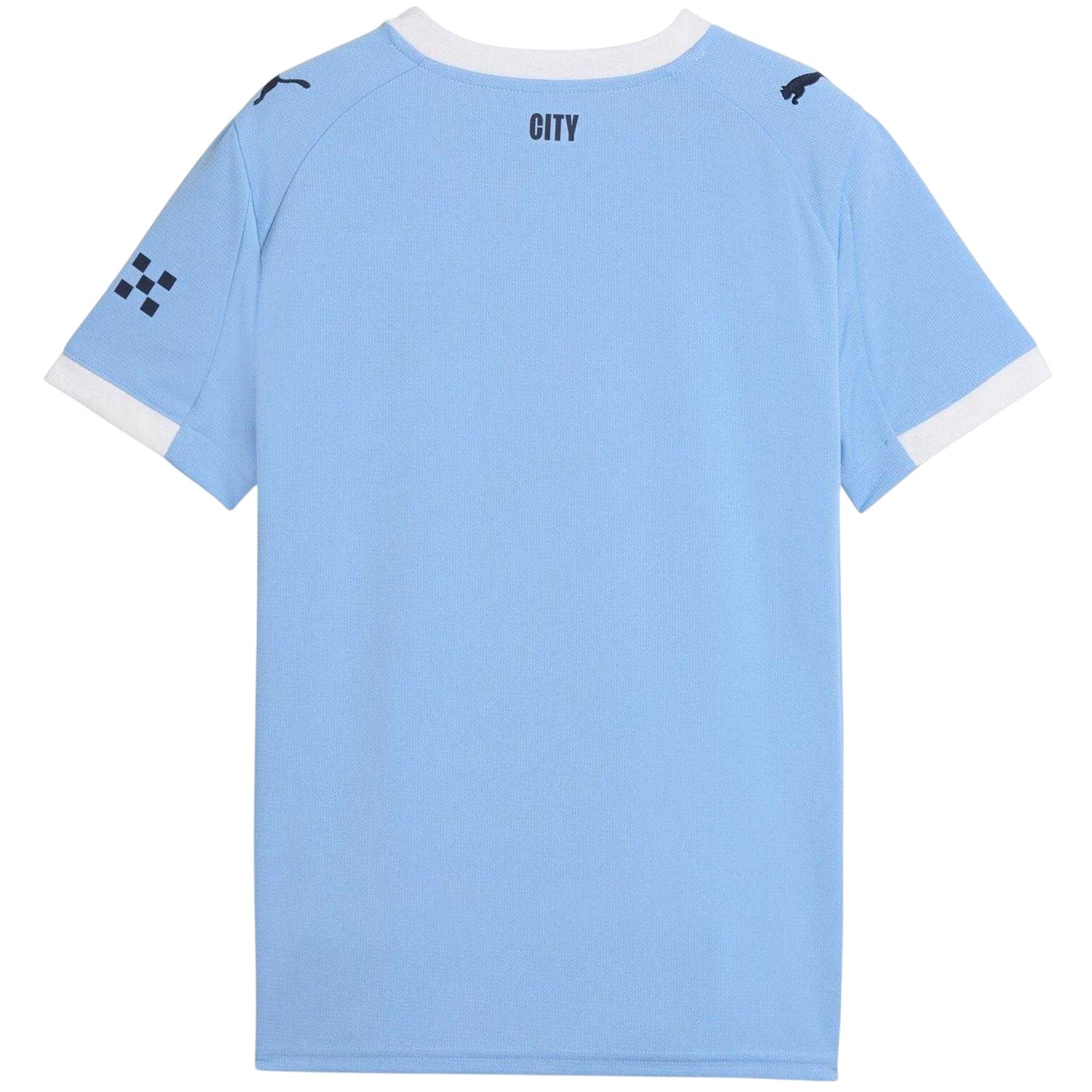 Blue - Back - Puma Childrens-Kids 2025-2026 Manchester City FC Home Shirt