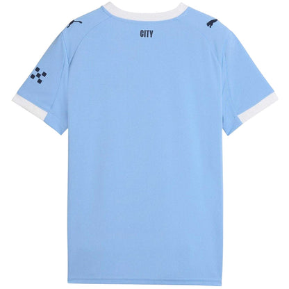 Blue - Back - Puma Childrens-Kids 2025-2026 Manchester City FC Home Shirt