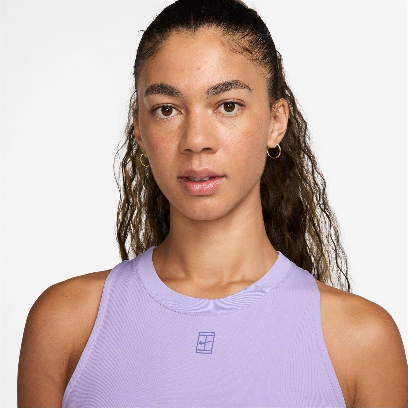 Hydrangea Purple - Side - Nike Womens-Ladies Court Advantage Vest Top