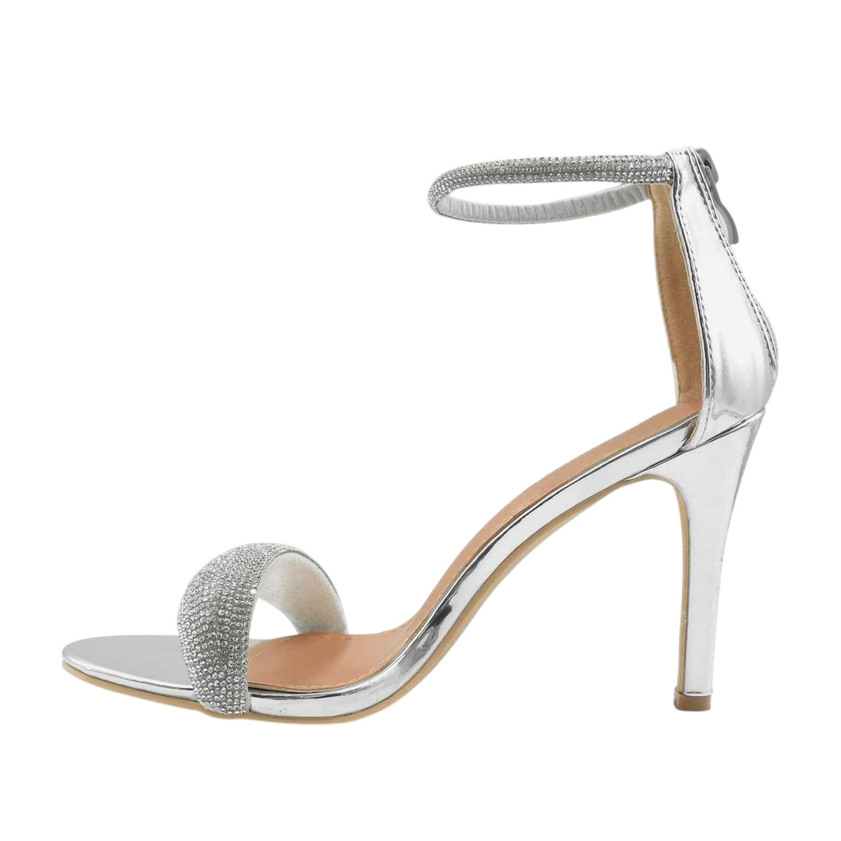 Silver - Back - Where´s That From Womens-Ladies Diamante Sandals
