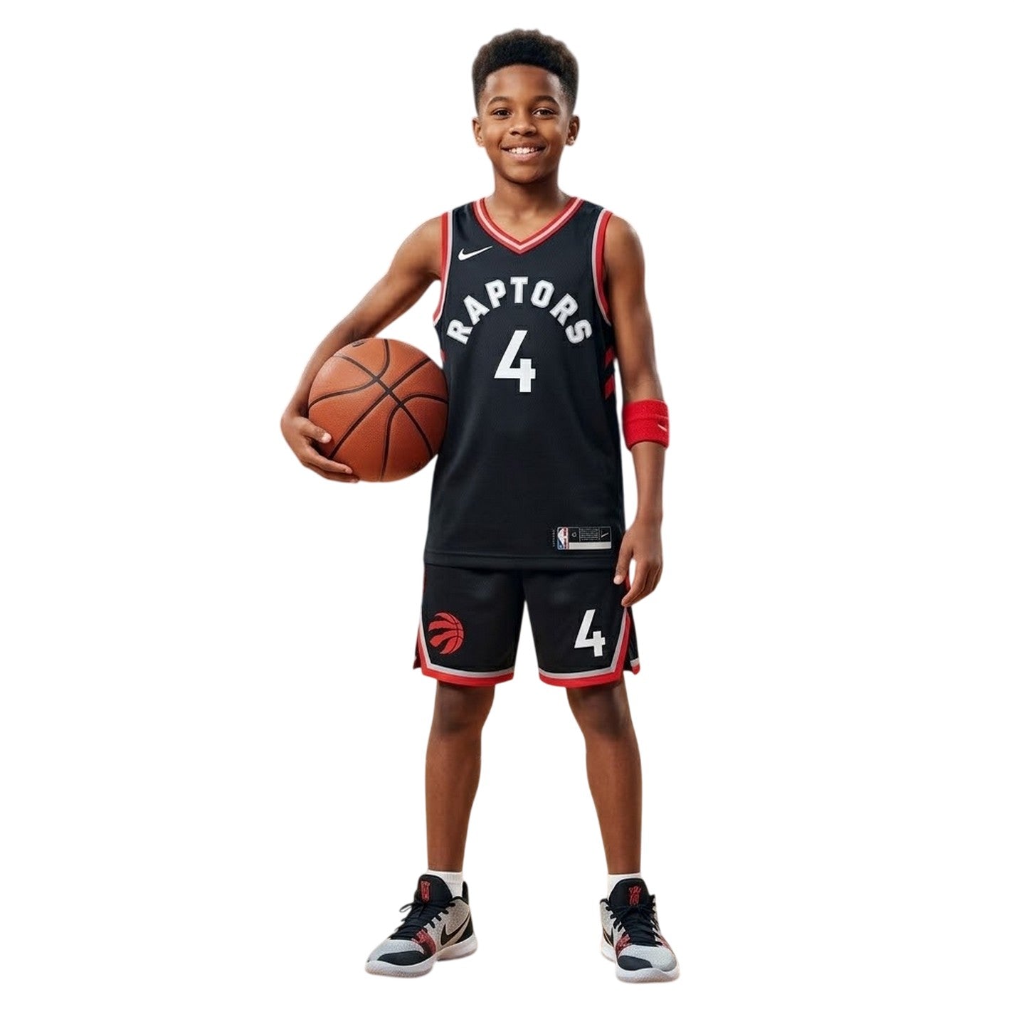 Black - Side - Nike Boys Toronto Raptors NBA Basketball Jersey