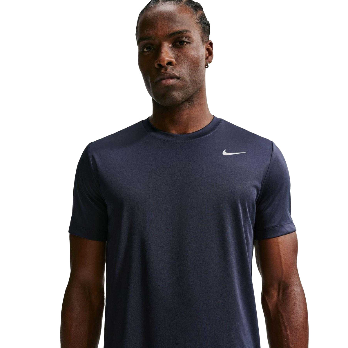 Navy - Side - Nike Mens Swoosh Flex Performance T-Shirt
