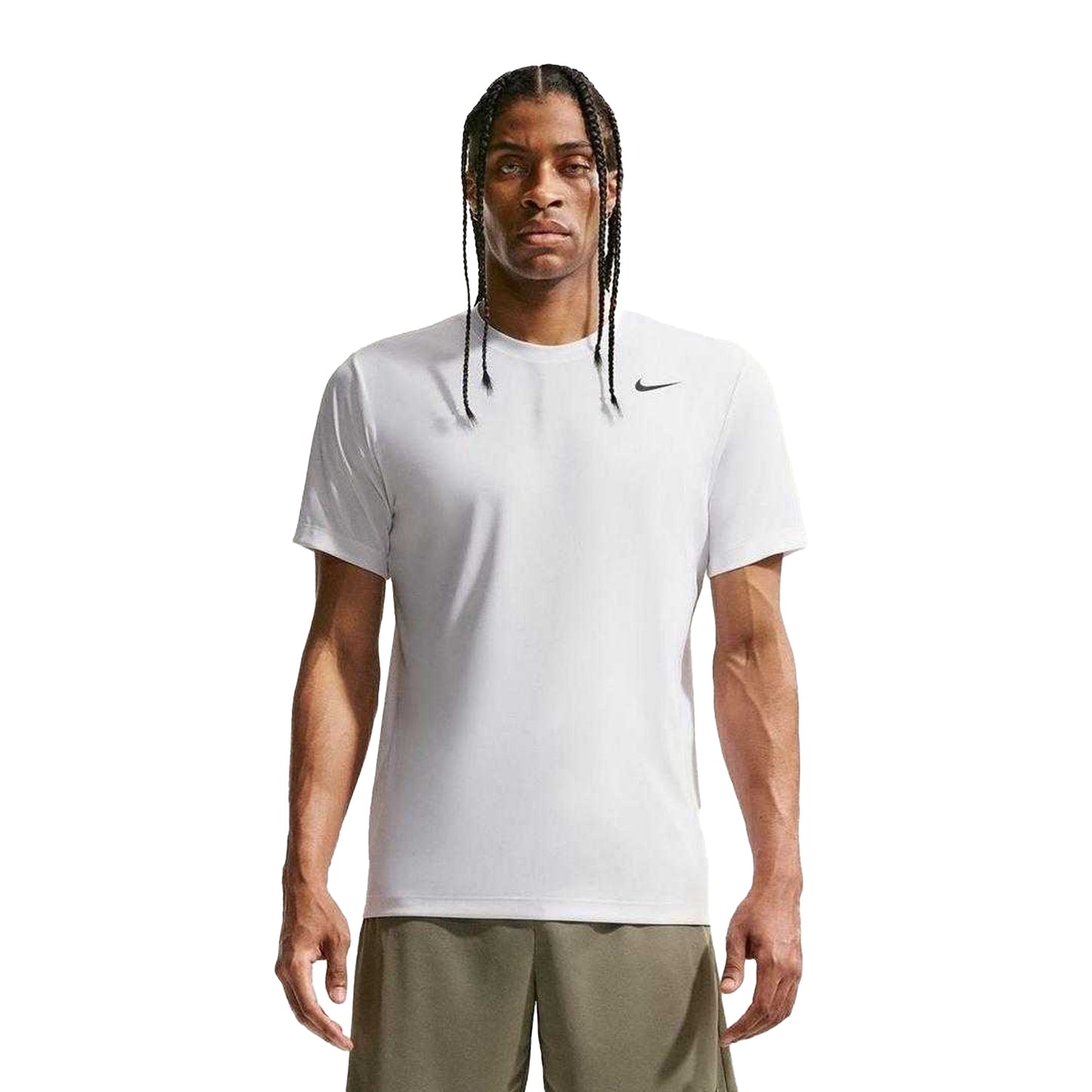White - Front - Nike Mens Swoosh Flex Performance T-Shirt