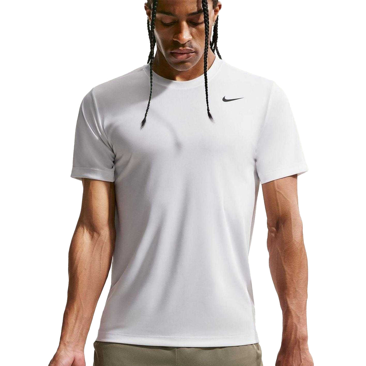 White - Side - Nike Mens Swoosh Flex Performance T-Shirt