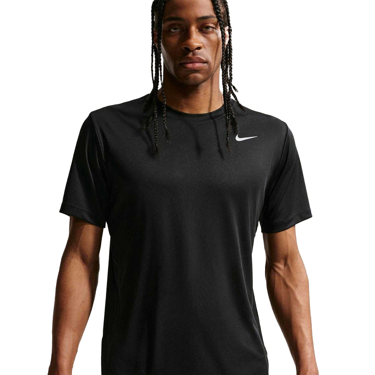 Black - Side - Nike Mens Swoosh Flex Performance T-Shirt