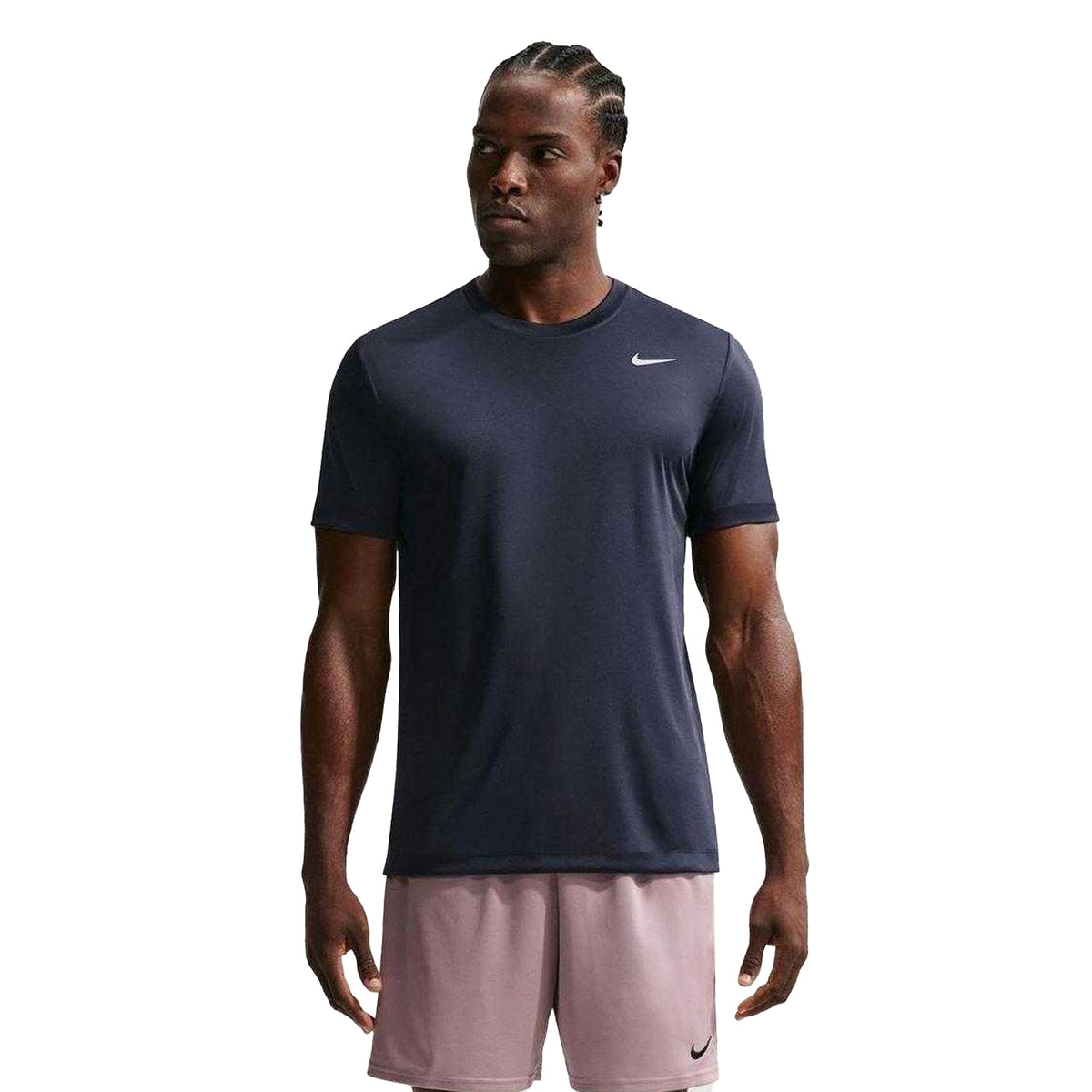 Navy - Front - Nike Mens Swoosh Flex Performance T-Shirt
