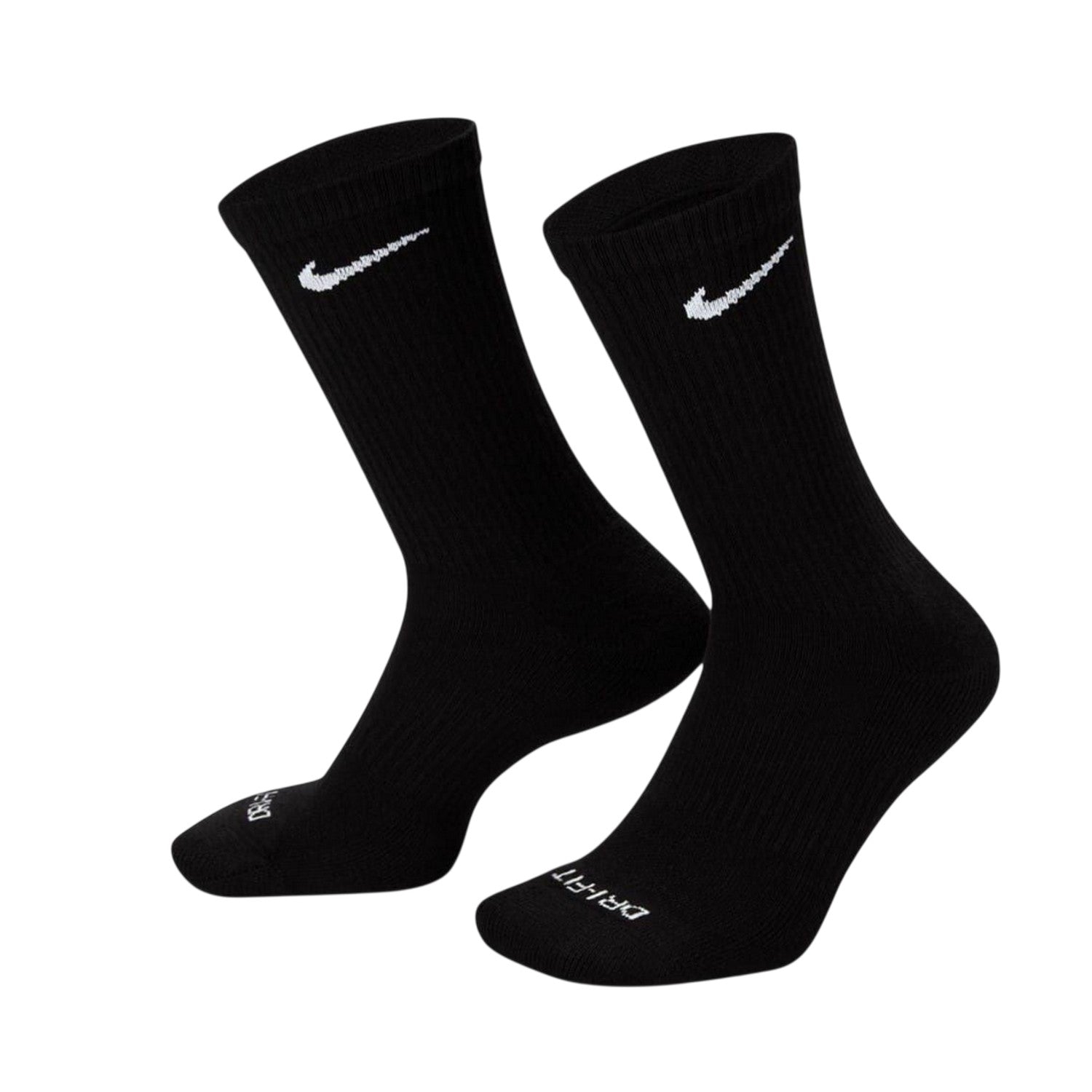 Black-White - Back - Nike Mens Cotton Blend Crew Socks (Pack of 3)