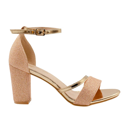 Rose Gold - Front - Where's That From Womens-Ladies Perla Sandals