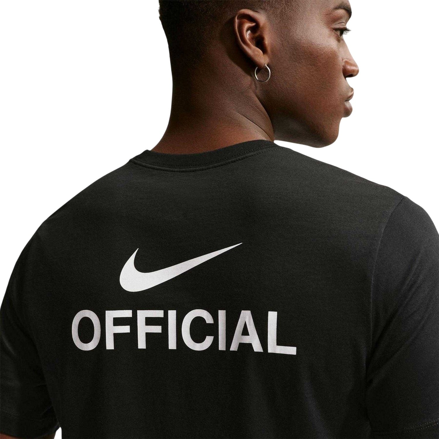 Black - Side - Nike Mens Sportswear Swoosh T-Shirt