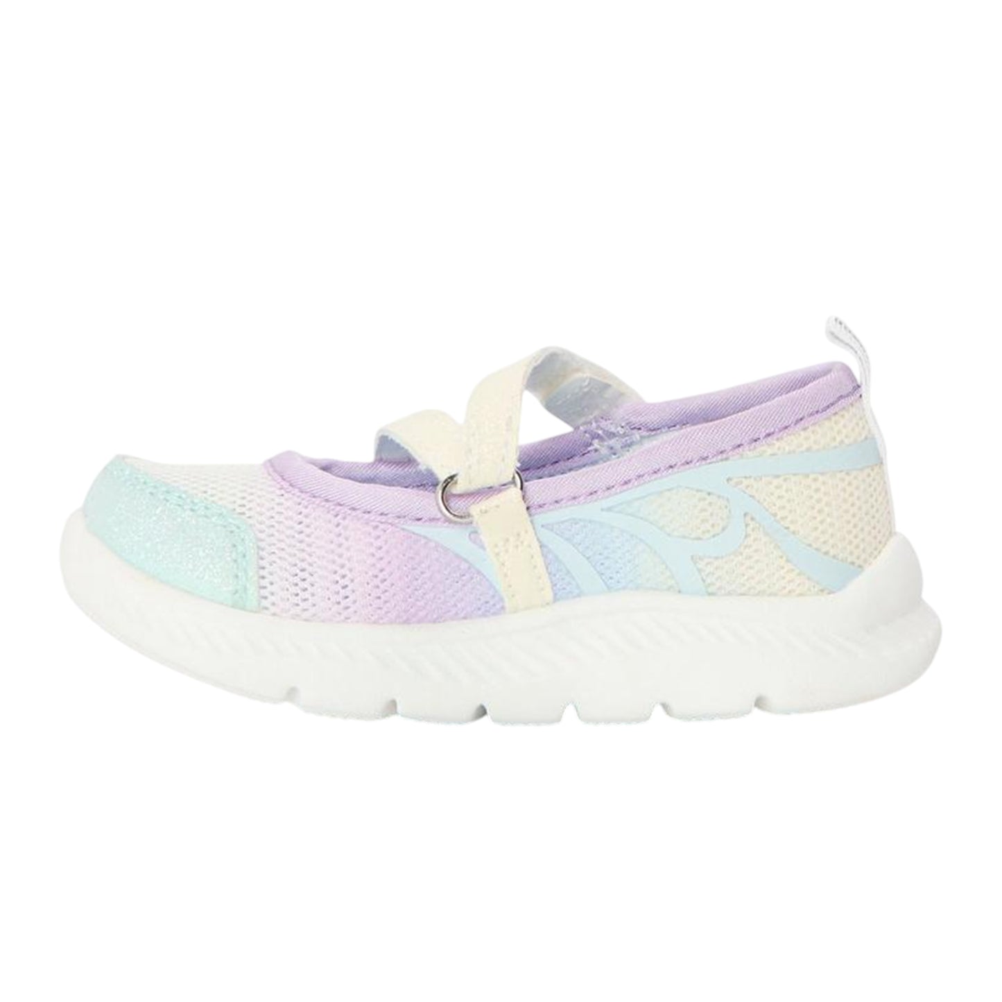 White-Multicoloured - Back - Skechers Girls Comfyflex 2 Butterfly Glitter Trainers