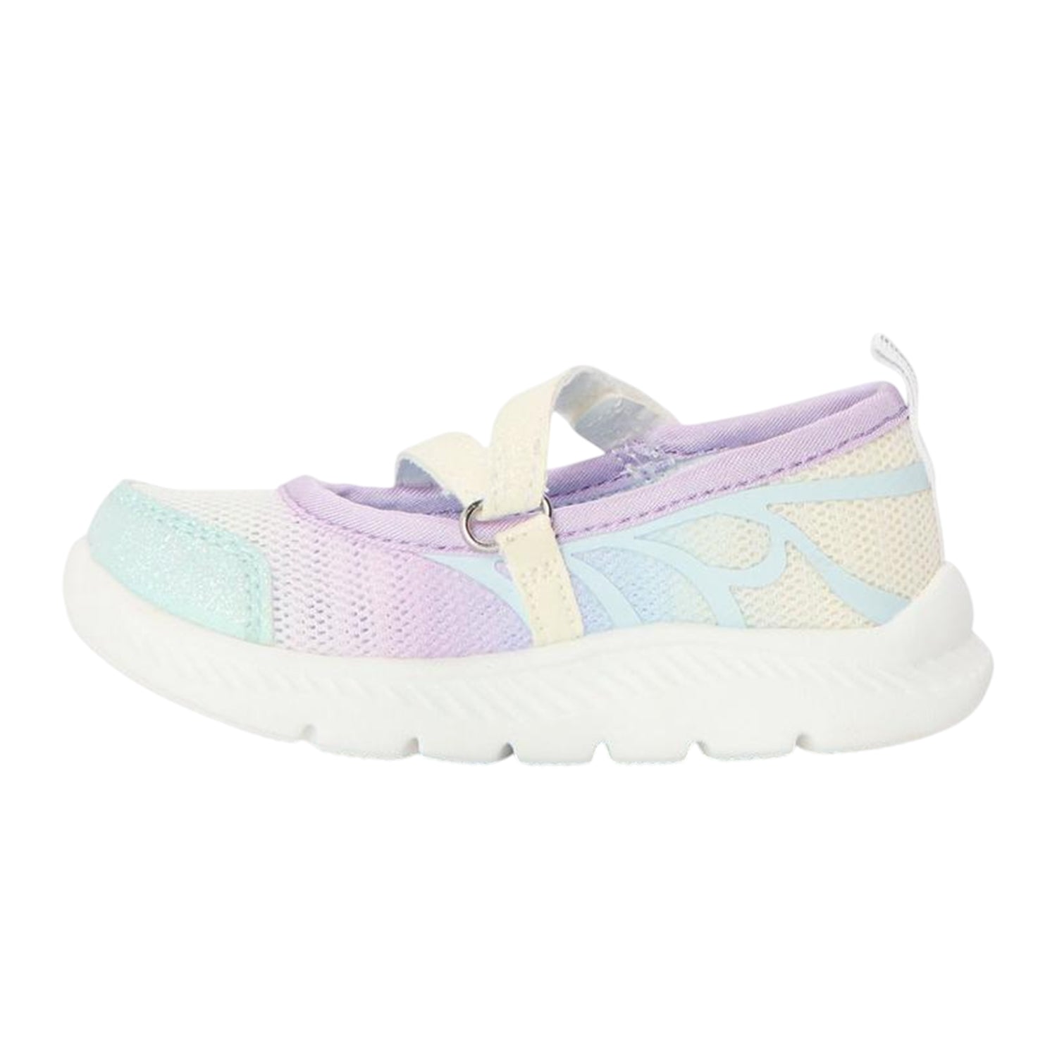 White-Multicoloured - Back - Skechers Girls Comfyflex 2 Butterfly Glitter Trainers