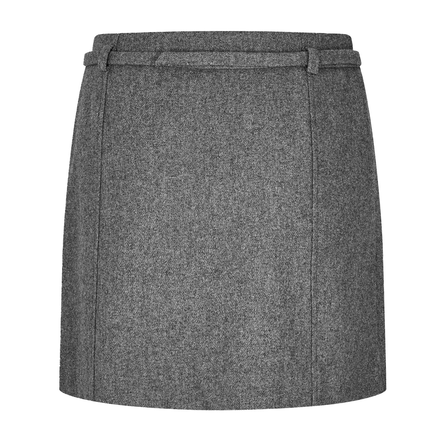 Grey Melange - Back - Edited Womens-Ladies Lexa Wool Blend Mini Skirt