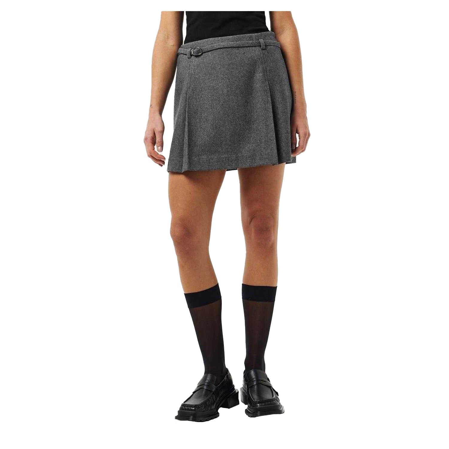 Grey Melange - Lifestyle - Edited Womens-Ladies Lexa Wool Blend Mini Skirt