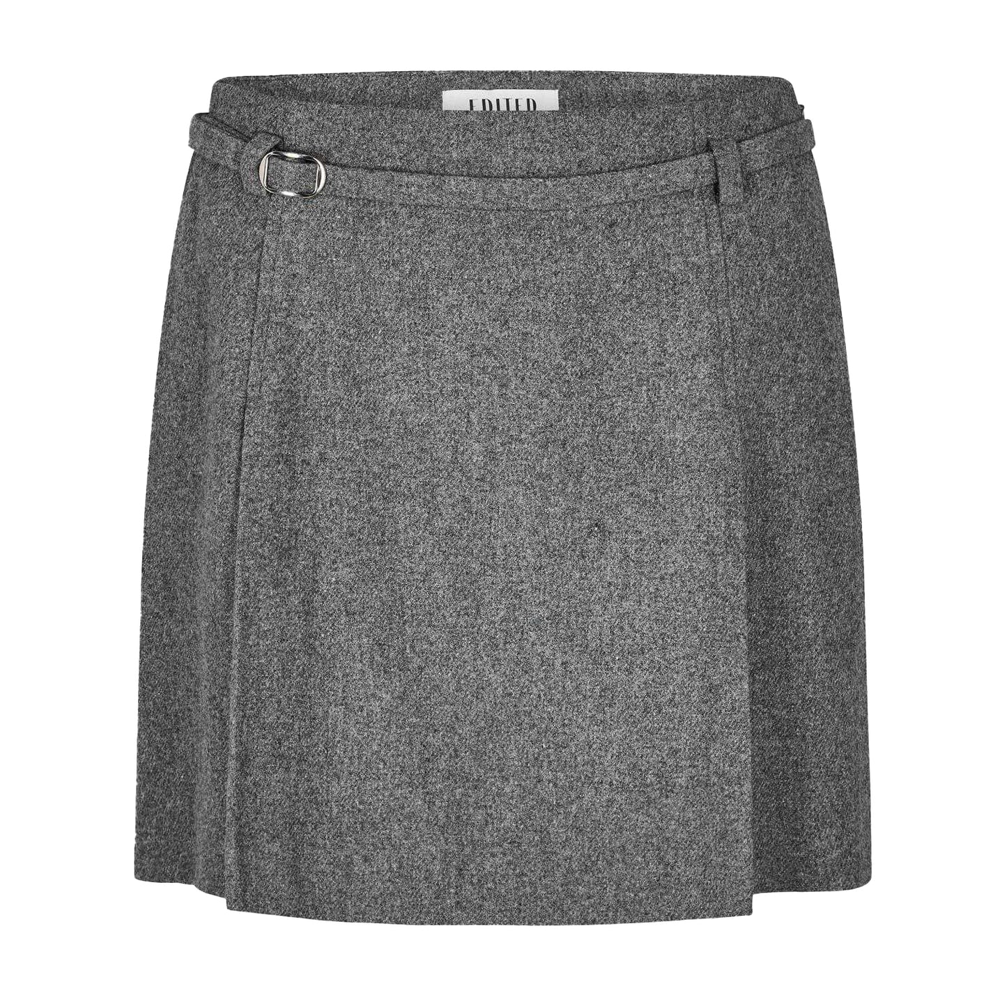 Grey Melange - Front - Edited Womens-Ladies Lexa Wool Blend Mini Skirt