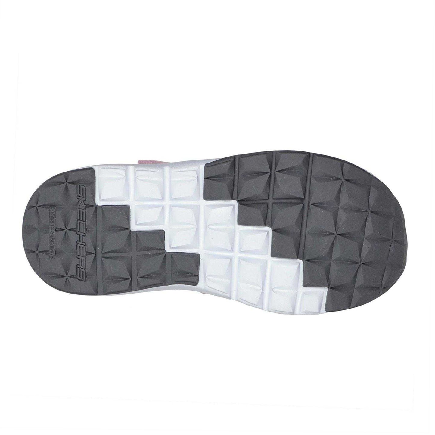 Pink-Grey - Pack Shot - Skechers Girls Cut Out Closed Toe Flat Sandals