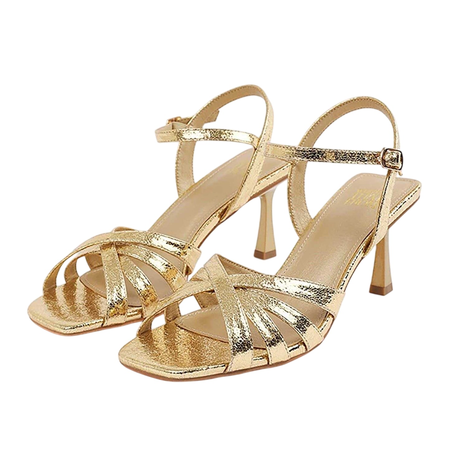Gold - Back - Where's That From Womens-Ladies Lizzo High Heel Sandals