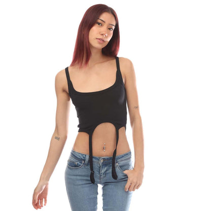 Black - Front - Heron Preston Womens-Ladies Slim Sleeveless Tank Top