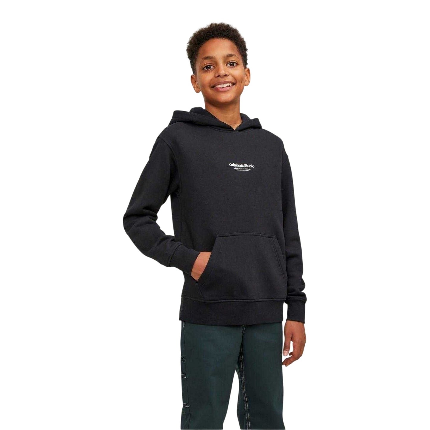 Black - Lifestyle - Jack And Jones Boys Vester Lettering Hoodie