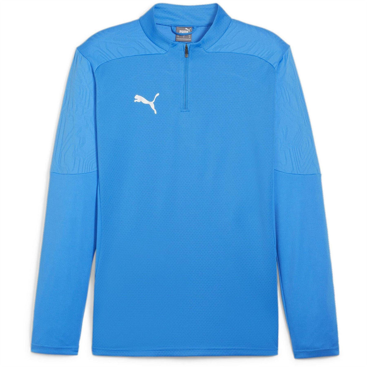 Blue - Front - Puma Mens TeamFinal Quarter Zip Training Fleece Top