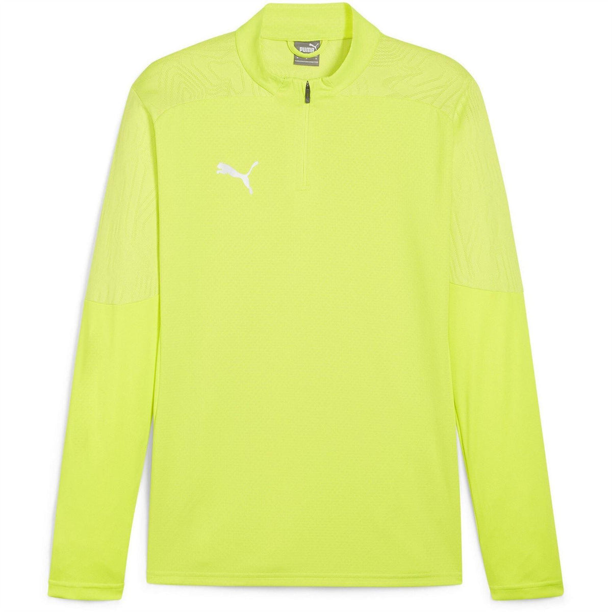 Yellow - Front - Puma Mens TeamFinal Quarter Zip Training Fleece Top